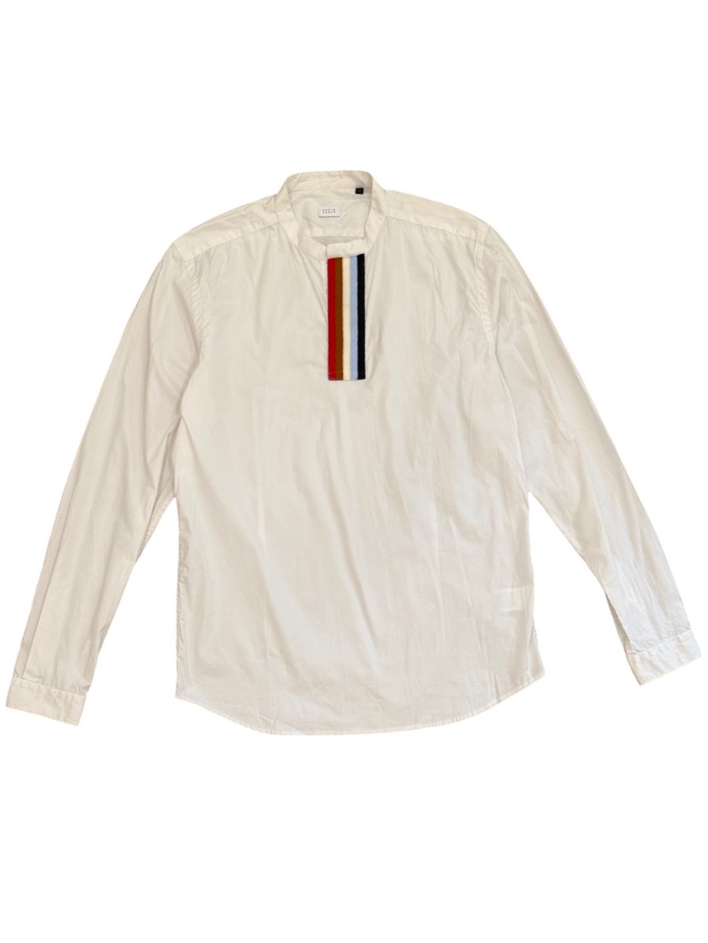 David Naman Standing Collar Popover Shirt